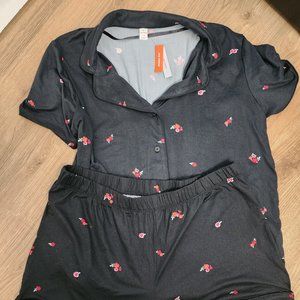 2 Piece Cherry Shorts Sleep Set - Size L